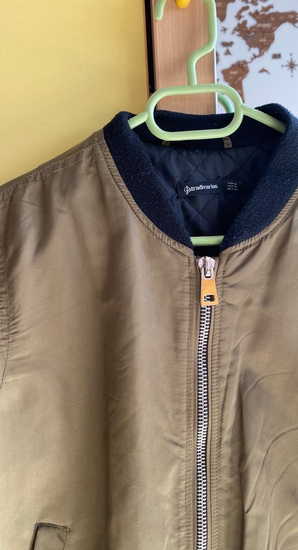 Kahverengi Fermuarlı Kadın Street Wear Ceket - Görsel 2