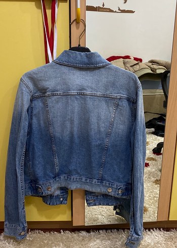 Mavi Düğmeli Kadın Denim Ceket - Görsel 3