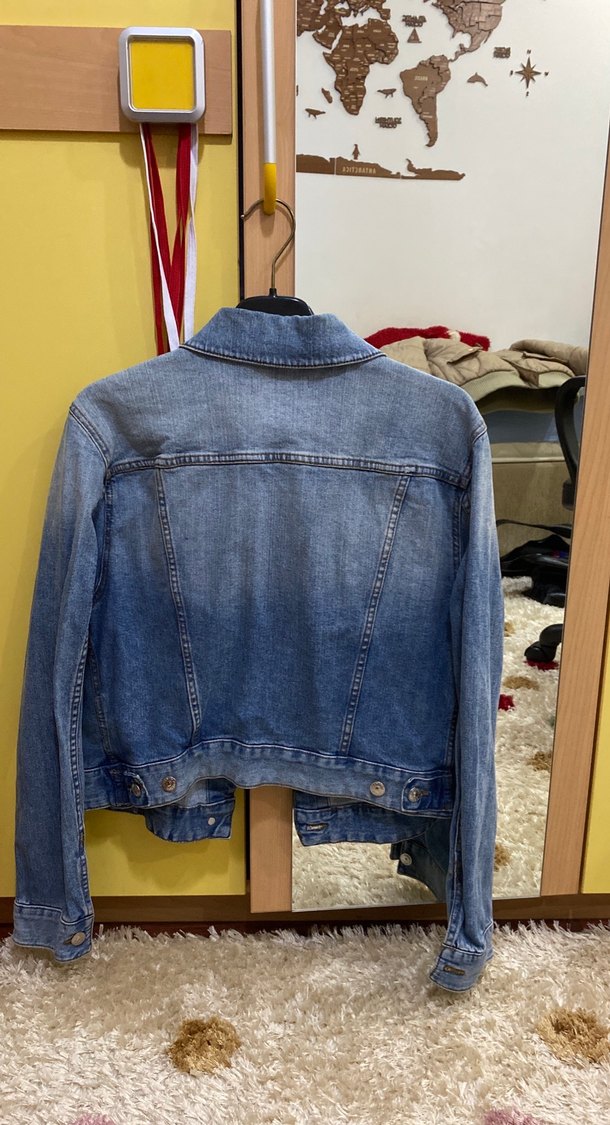 Mavi Düğmeli Kadın Denim Ceket - Görsel 3