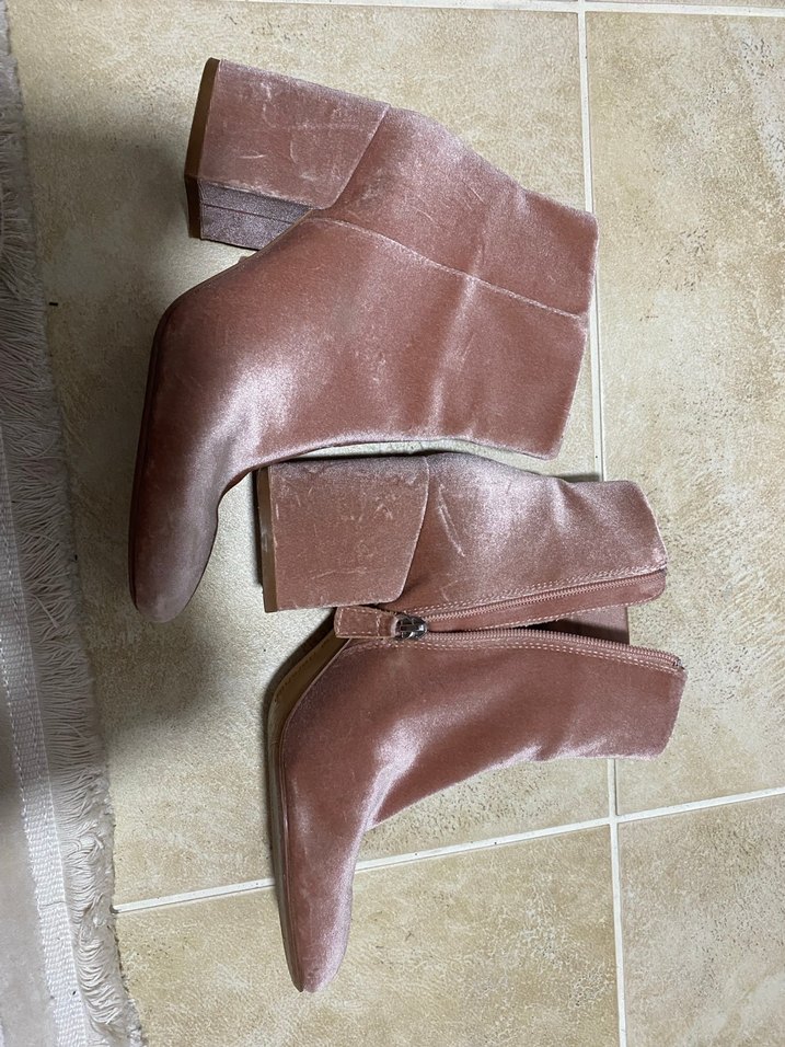 Bej Süet Topuklu Kadın Bot - Görsel 3