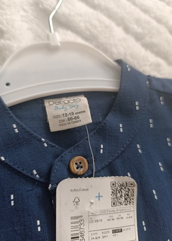 24-36 Ay Beden Erkek Çocuk Gömlek Seti, Denim ve Baskılı