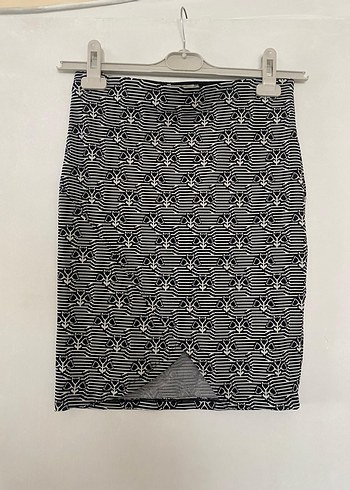 Zebra Desenli Pilili Midi Hamile Eteği - Görsel 2