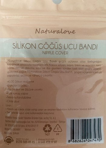 Naturalove Silikon Göğüs Ucu Bandı - Görsel 2
