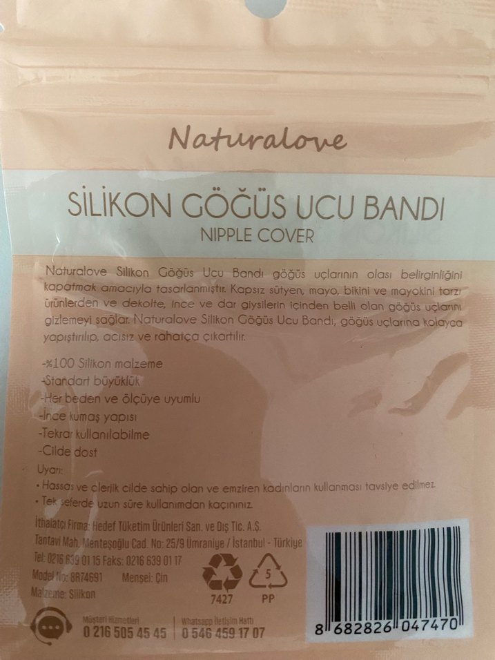 Naturalove Silikon Göğüs Ucu Bandı - Görsel 2