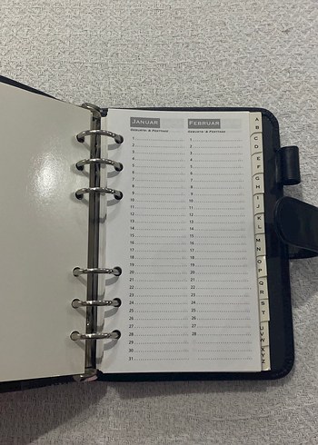 Siyah Düğmeli Deri ajanda - Görsel 5