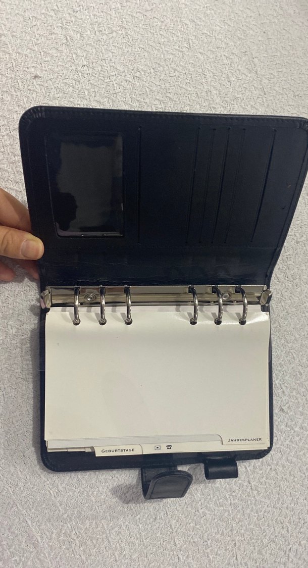 Siyah Düğmeli Deri ajanda - Görsel 3