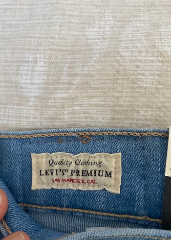 Düğmeli Kadın Mavi Denim Pantolon - Görsel 3