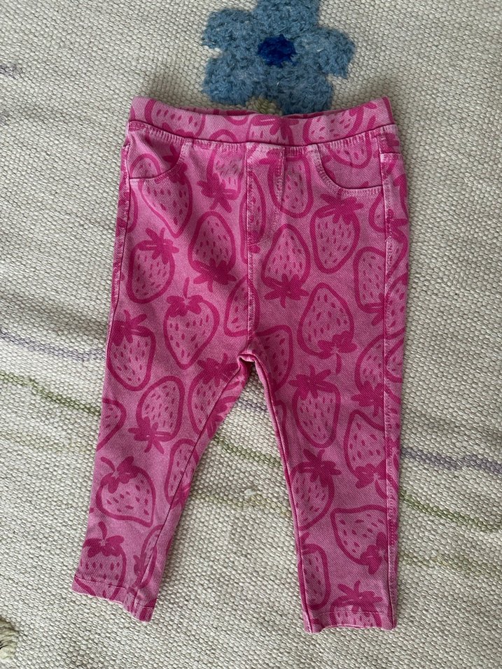 Kız Çocuk Pembe Jean Tayt - Görsel 3