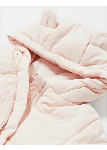 Benetton içi polarlı ayıcık kulaklı mont - Görsel 2