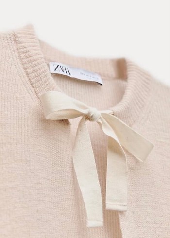 Zara fiyonk detaylı triko hırka  - Görsel 3