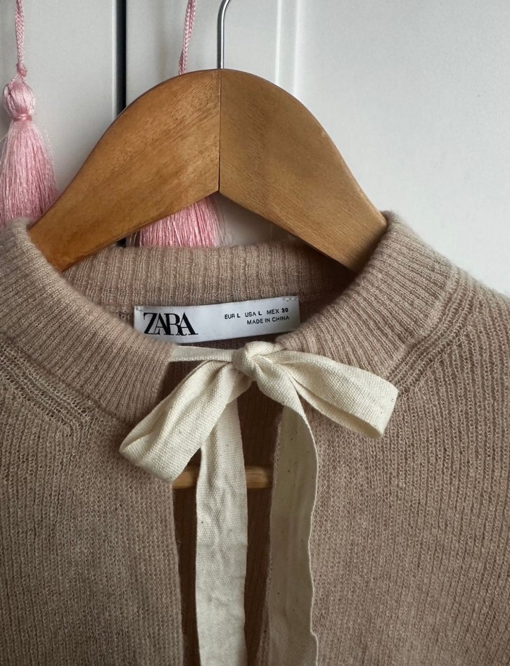 Zara fiyonk detaylı triko hırka  - Görsel 5