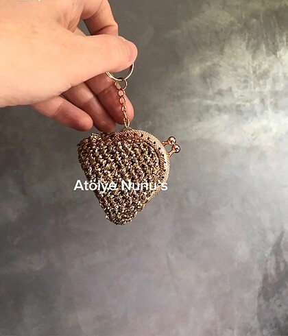 Gold hasır mini çanta anahtarlık