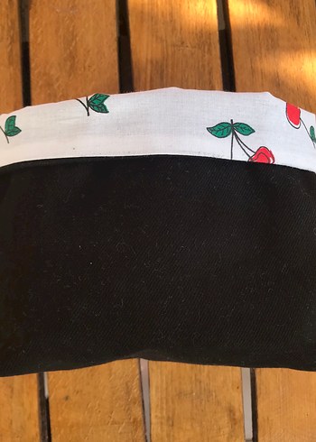 Kirazlı kot kumaş kutu jean organizer - Görsel 4