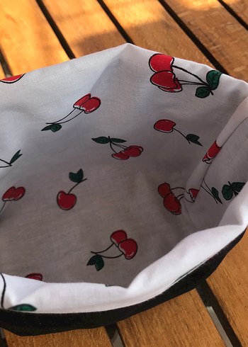 Kirazlı kot kumaş kutu jean organizer - Görsel 2