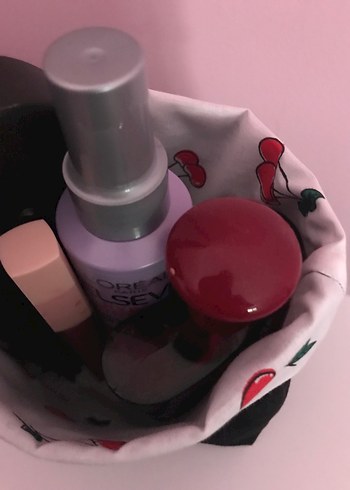 Kirazlı kot kumaş kutu jean organizer - Görsel 3