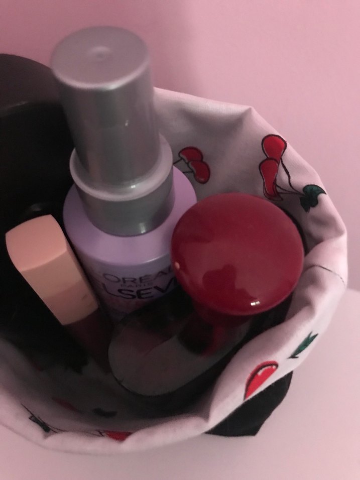 Kirazlı kot kumaş kutu jean organizer - Görsel 3