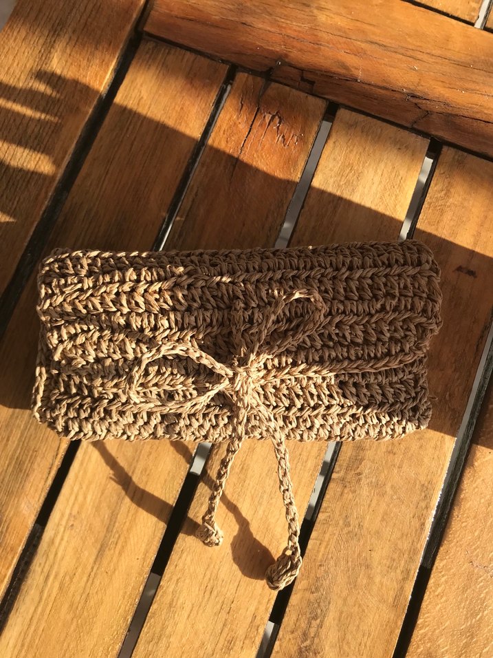 Örgü hasır gözlük kabı - Görsel 2