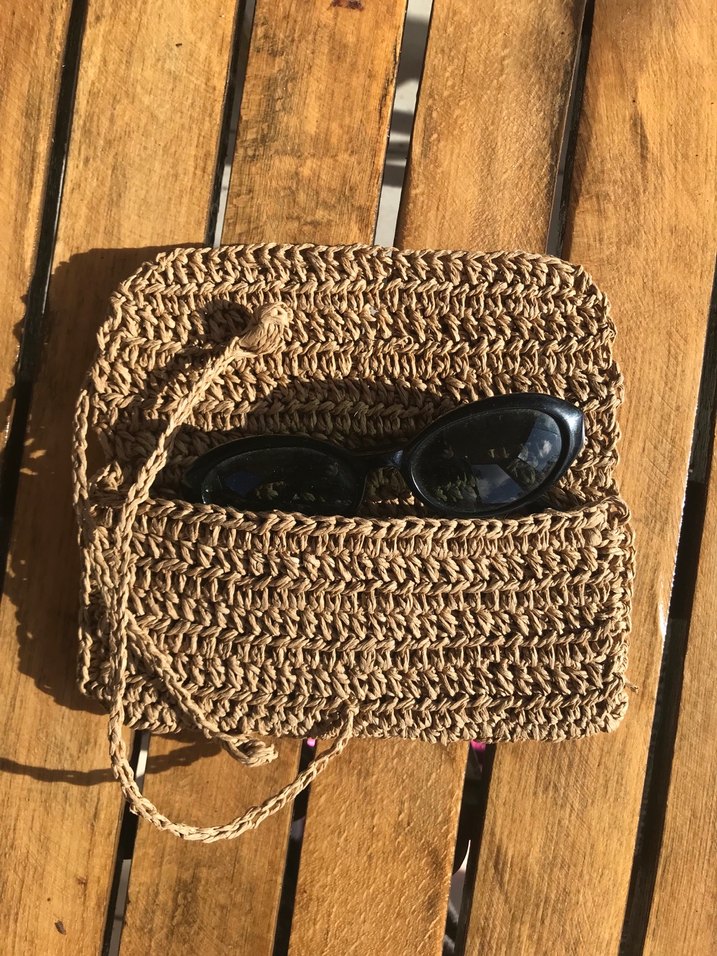 Örgü hasır gözlük kabı - Görsel 4