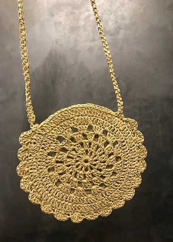 Hasır Örgü Prenses Çantası - Görsel 2