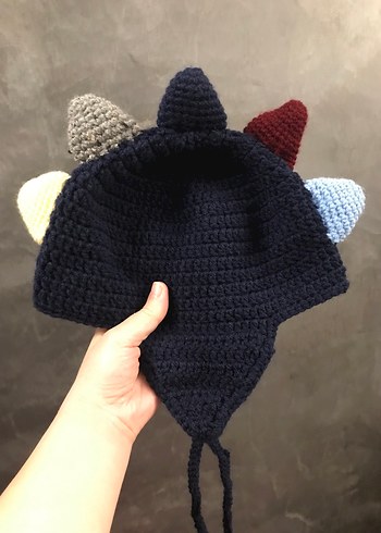 Dinazor örgü çocuk beresi - Görsel 2