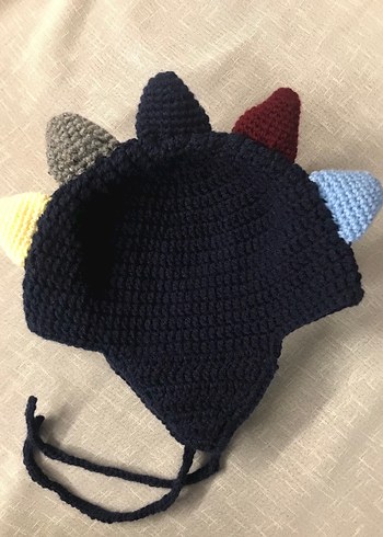 Dinazor örgü çocuk beresi - Görsel 3