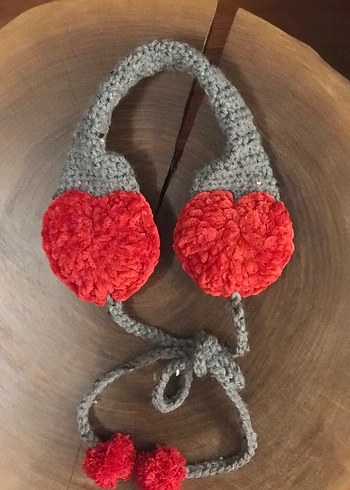Zara model Kalp ponponlu örgü Kulaklık - Görsel 3