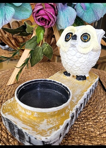 Baykuş Figürlü Mumluk ve Tütsülük - Görsel 5