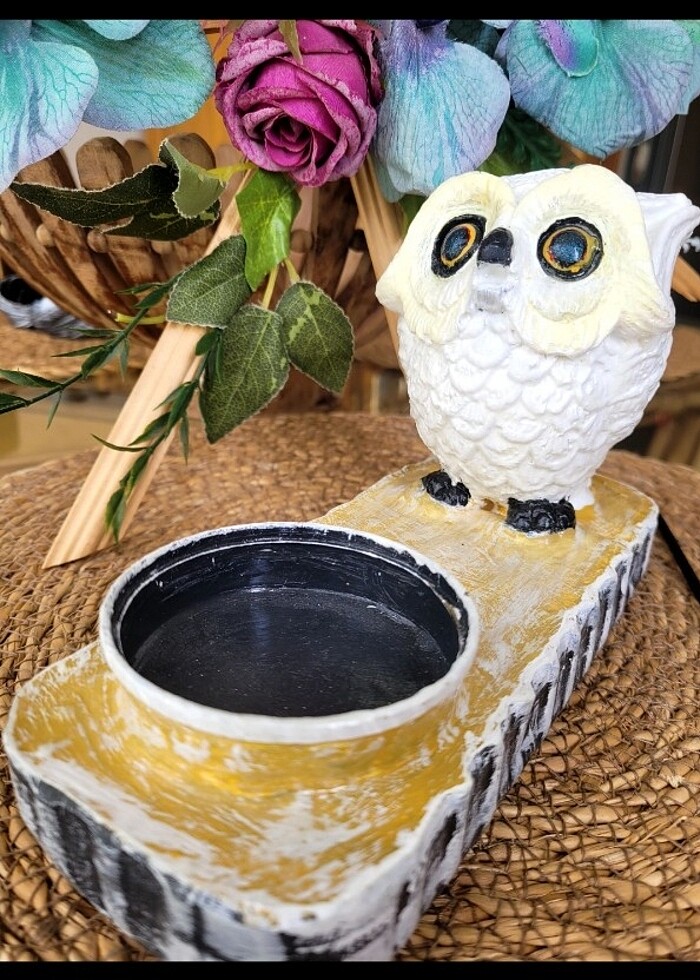 Baykuş Figürlü Mumluk ve Tütsülük  - Görsel 5