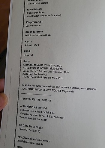 Dan Brown - Sırların Sırrı Romanı - Görsel 2