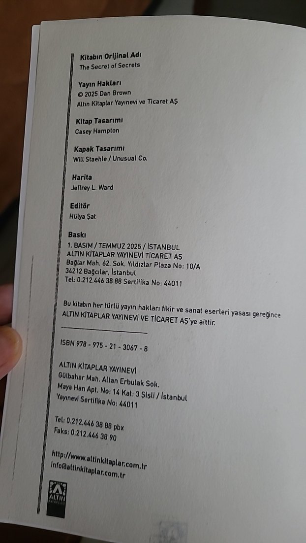 Dan Brown - Sırların Sırrı Romanı - Görsel 2