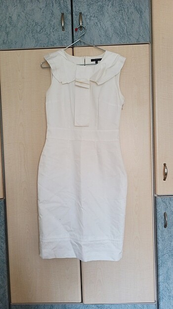 ipekyol Kırık Beyaz kolsuz elbise