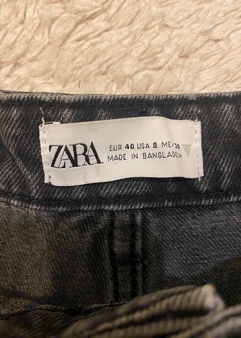 40 Beden siyah Renk Zara Siyah Kot Mini Şort