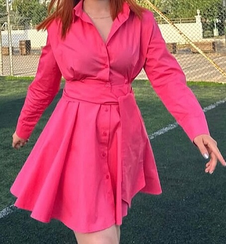fk.pynappel marka pembe elbise