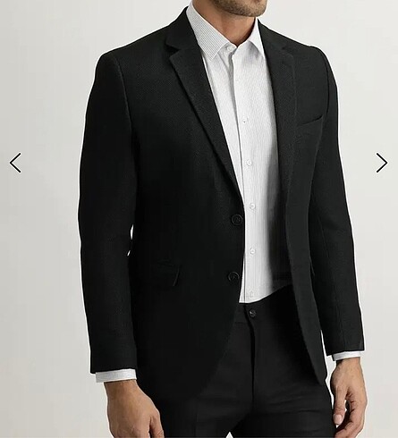 Zara Kiğılı Siyah Desenli Dokulu Ceket Blazer Takım elbise ceketi