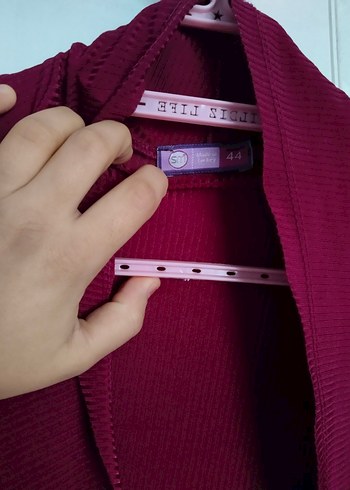 Bordo Kadın Uzun Salaş Hırka - Görsel 2