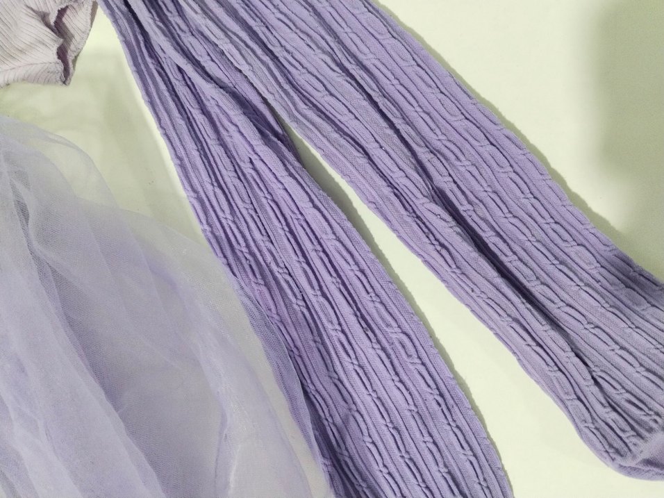 Kız Çocuk Pastel Mor Kısa Kollu Elbise - Görsel 3