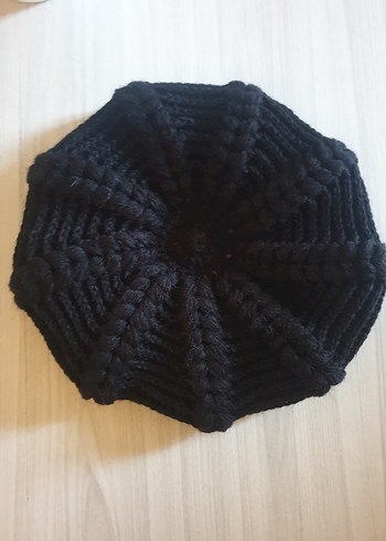 Siyah Örgü Kadın Bere - Görsel 5