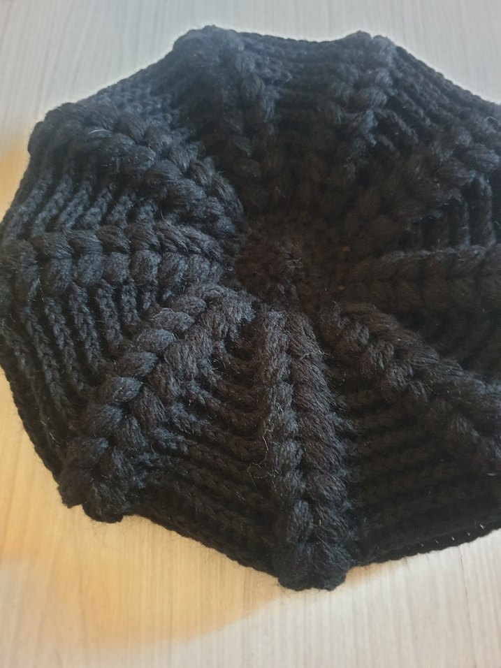 Siyah Örgü Kadın Bere - Görsel 3