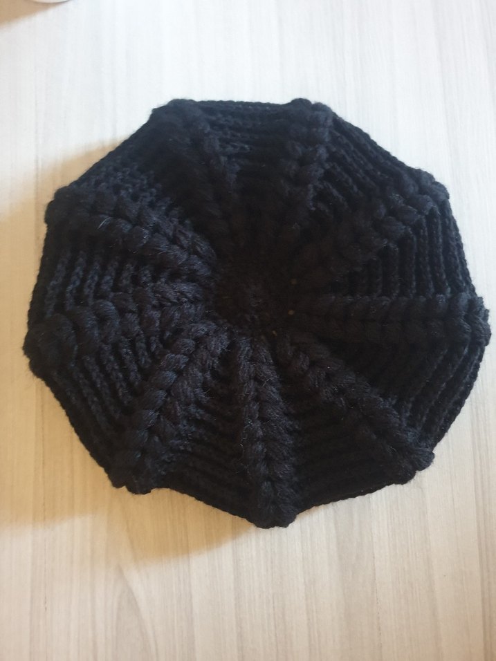 Siyah Örgü Kadın Bere - Görsel 5