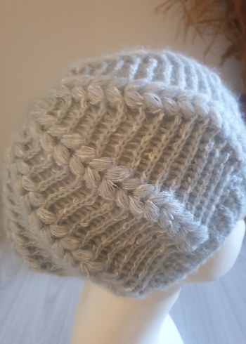 Buz mavisiÖrgü Kadın Bere - Görsel 5