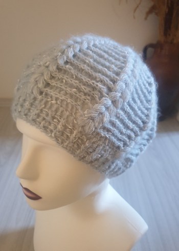 Buz mavisiÖrgü Kadın Bere - Görsel 4