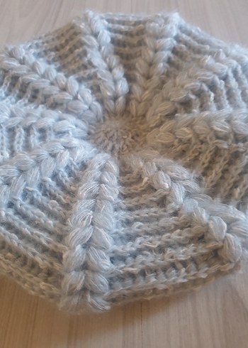 Buz mavisiÖrgü Kadın Bere - Görsel 3