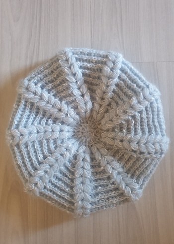 Buz mavisiÖrgü Kadın Bere - Görsel 8