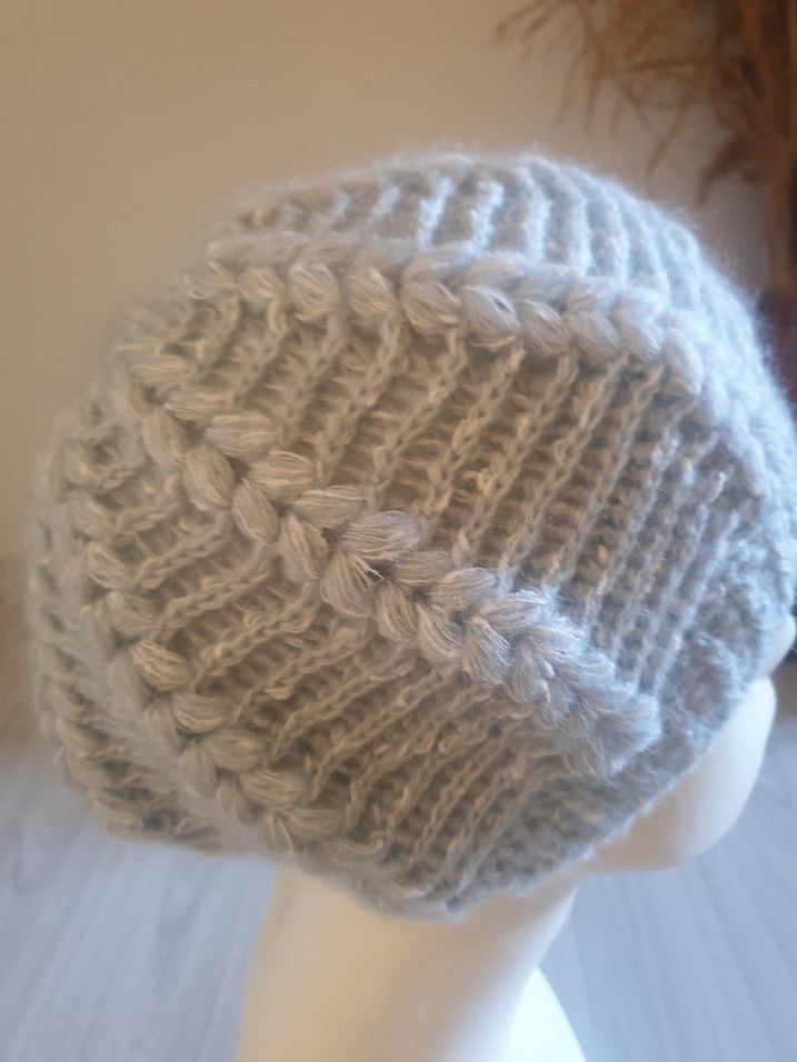 Buz mavisiÖrgü Kadın Bere - Görsel 5