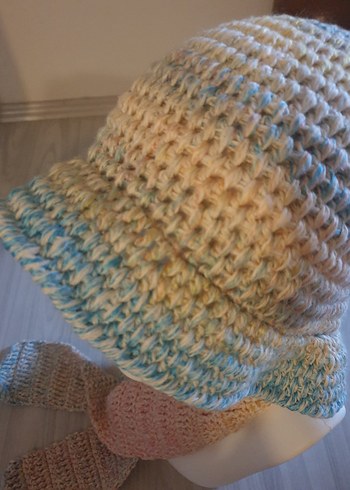 Renkli Örgü Bohem Kadın Şapka
Mini atkı - Görsel 4