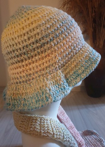 Renkli Örgü Bohem Kadın Şapka
Mini atkı - Görsel 6