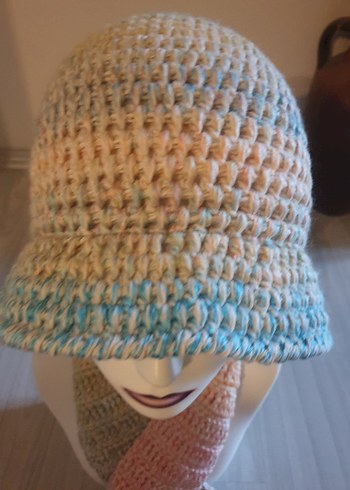 Renkli Örgü Bohem Kadın Şapka
Mini atkı - Görsel 7