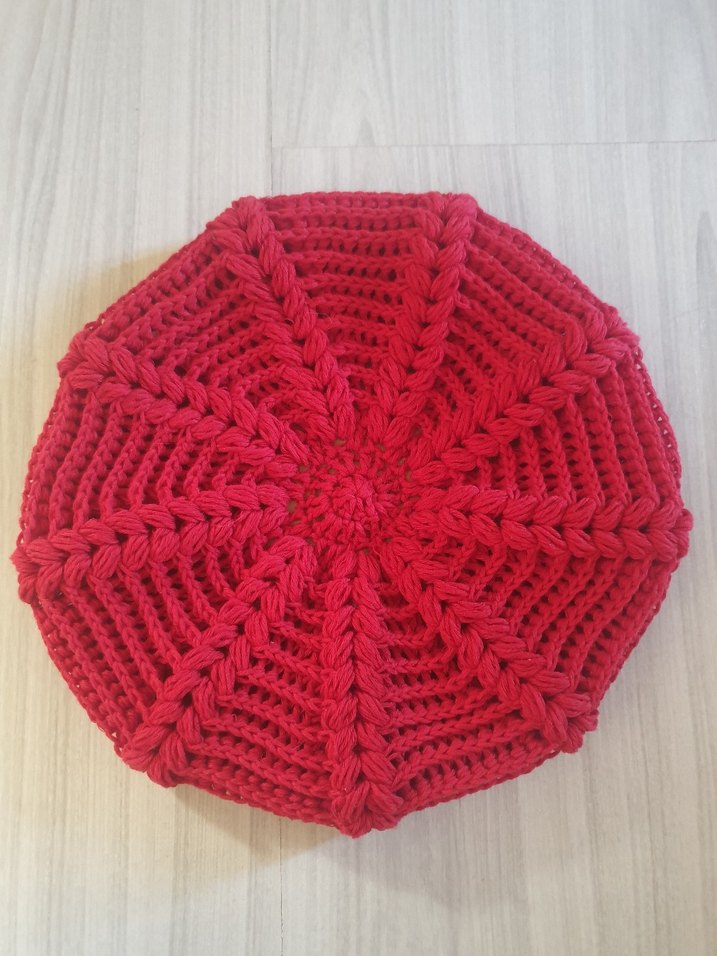 Kırmızı Örgü Kadın Şapka 
4 mevsimdir
coton ip ile örülmüştür - Görsel 2