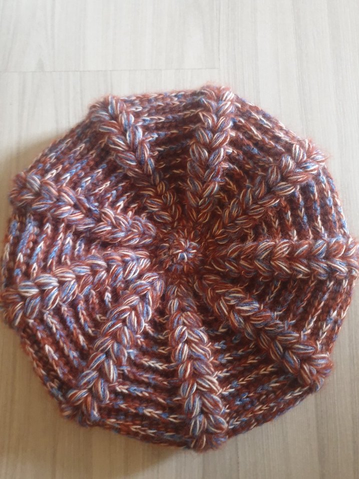 Kahverengi Örgü Bohem Kadın Bere - Görsel 3