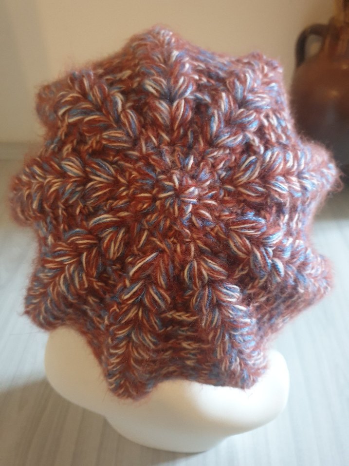 Kahverengi Örgü Bohem Kadın Bere - Görsel 4